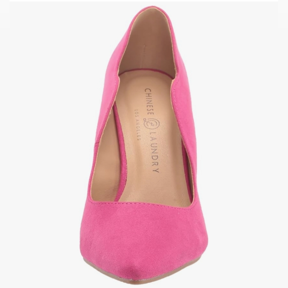 Chinese Laundry Spice Micro Suede Pump in Fuschia Size 7 - Picture 2 of 4
